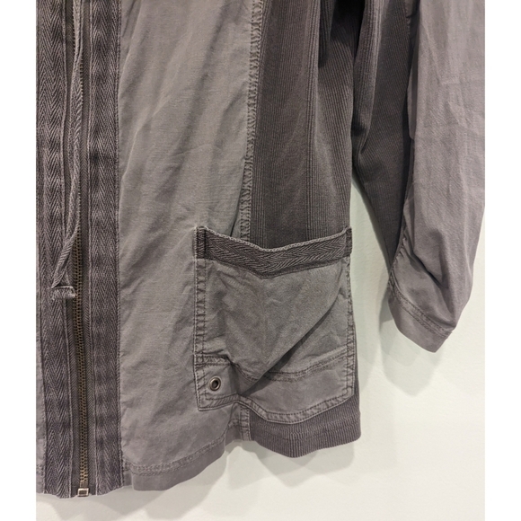 XCVI Fjord Zip Up Grey Jacket Size Petite Large - Picture 3 of 7